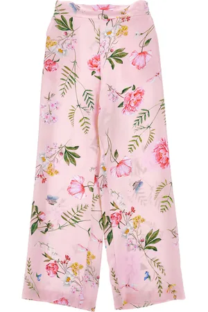 MONNALISA Satinette-Hose mit floralem Muster