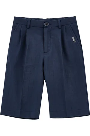 MONNALISA Einfarbige Bermudashorts mit Nadelstreifen
