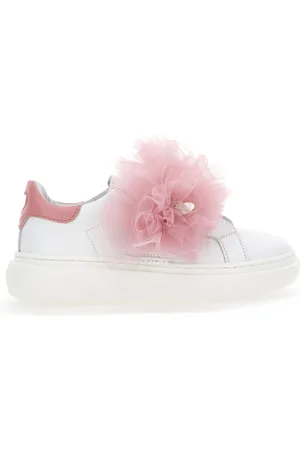 MONNALISA Sneaker aus Nappaleder und Tüll