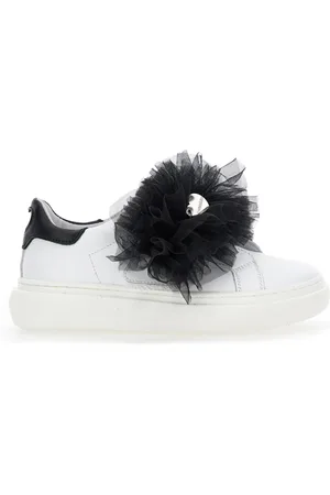 MONNALISA Sneaker aus Nappaleder und Tüll