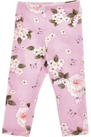 MONNALISA Leggings aus Jersey mit Blumenstrauß-Print