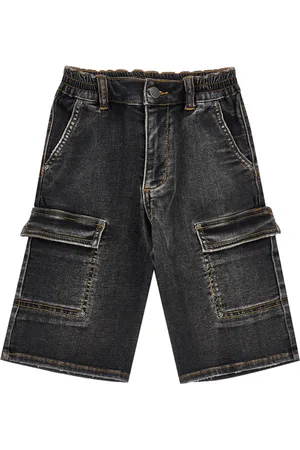 MONNALISA Denim-Bermudashorts im Cargo-Stil Micky Maus