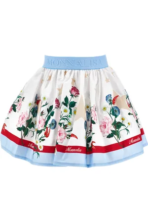 MONNALISA Popeline-Rock mit Blumenmuster
