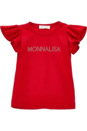MONNALISA T-Shirt aus Jersey mit Logo aus Nieten