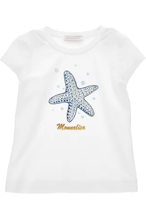 MONNALISA T-Shirt mit Seestern aus Strasssteinen
