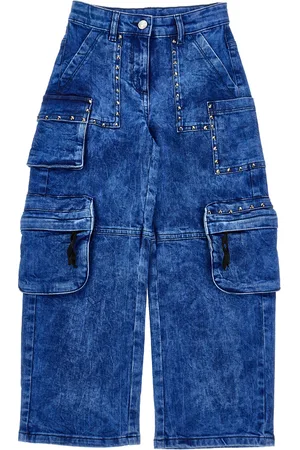 MONNALISA Indigofarbene Cargo-Jeans