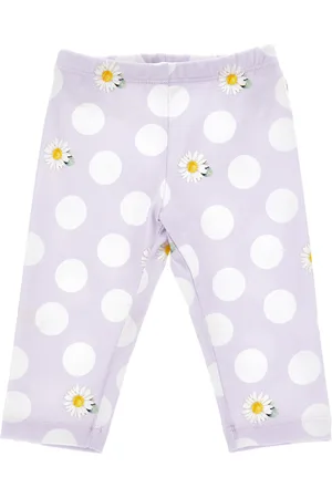 MONNALISA Leggings aus Jersey mit Gänseblümchen und Polka Dots