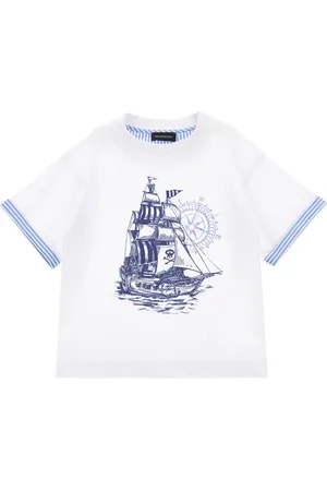 MONNALISA T-Shirt aus Jersey mit Piraten-Print