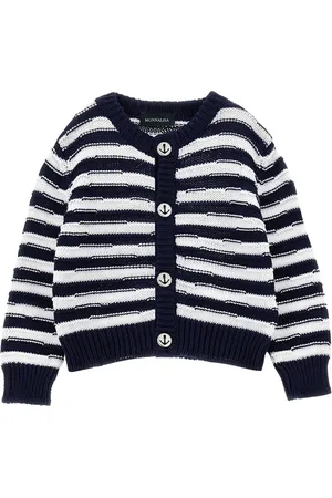 MONNALISA Baumwoll-Cardigan mit Marinestreifen