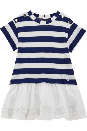 MONNALISA Kleid aus Punto-Milano-Gewebe im Marine-Stil