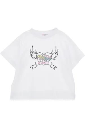 Chiara Ferragni CFPunk-T-Shirt in Cropped-Länge mit Spitze
