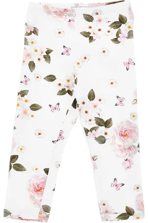 MONNALISA Leggings aus Jersey mit Blumenstrauß-Print