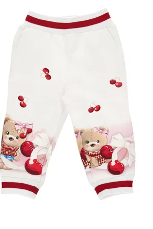 MONNALISA Jogginghose aus Baumwoll-Sweatstoff mit Teddybär