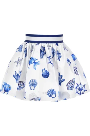 MONNALISA Rock aus Satin mit maritimem Print