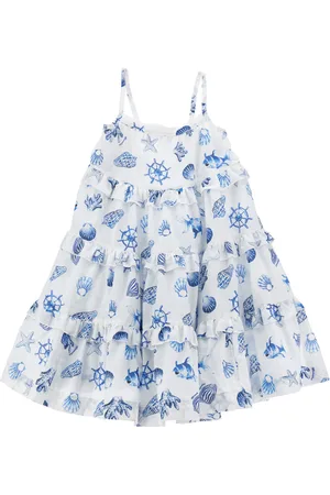 MONNALISA Musselin-Sommerkleid mit maritimem Print