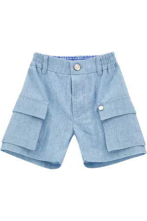 MONNALISA Chambray-Bermudashorts im Cargo-Stil