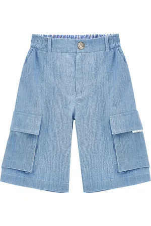 MONNALISA Chambray-Bermudashorts im Cargo-Stil