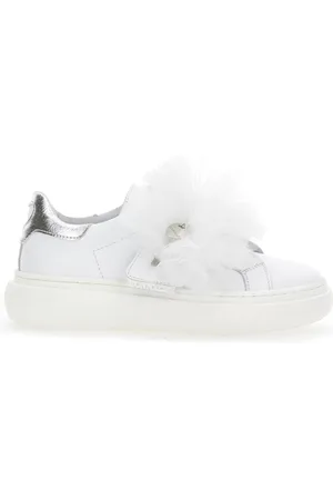 MONNALISA Sneaker aus Nappaleder und Tüll