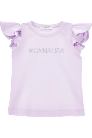 MONNALISA T-Shirt aus Jersey mit Logo aus Nieten