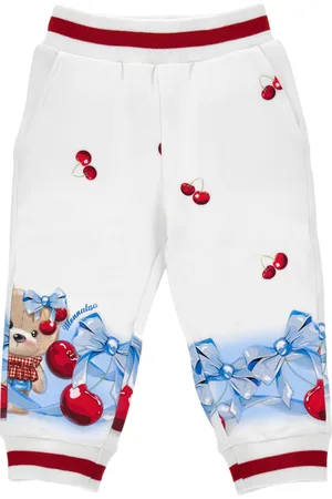 MONNALISA Jogginghose aus Baumwoll-Sweatstoff mit Teddybär