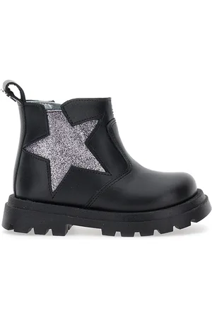 MONNALISA Lederstiefel mit Glitzerstern