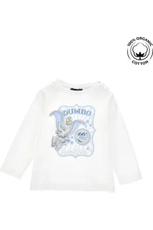 MONNALISA T-Shirt aus Biobaumwolle mit gummiertem Dumbo-Print