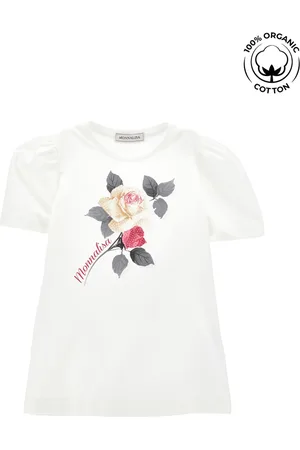 MONNALISA T-Shirt aus Biobaumwolle mit Rose