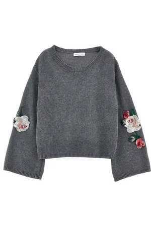 MONNALISA Pullover mit bestickten Ärmeln