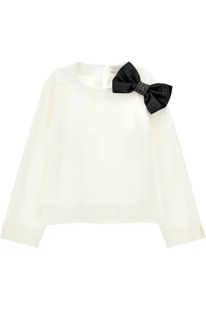 MONNALISA Bluse mit Jacquard-Schleife