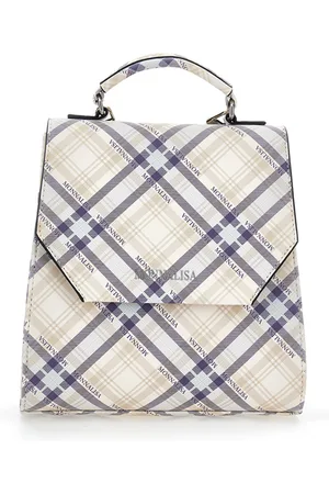 MONNALISA Rucksack aus Stoff mit Tartanmuster