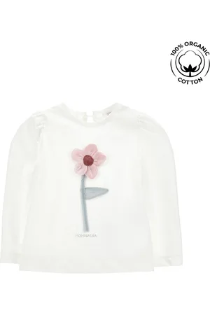 MONNALISA T-Shirt aus Biobaumwolle mit Blume