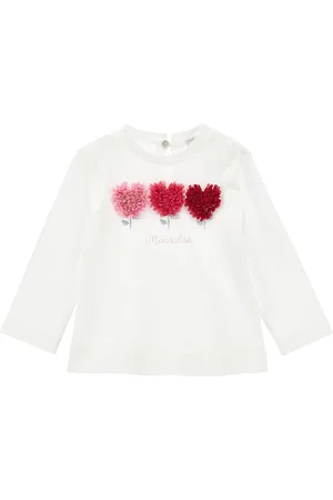 MONNALISA Shirt aus Baumwolljersey mit Tüll