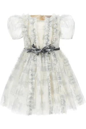 MONNALISA Tüllkleid mit Rüschen und Tupfen