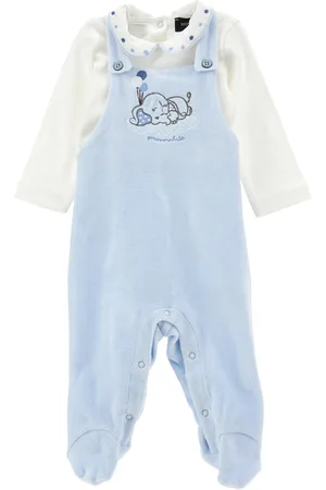 MONNALISA Latzhosen-Outfit aus Baumwolle und Chenille