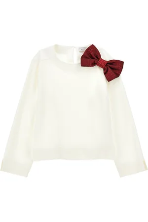 MONNALISA Bluse mit Jacquard-Schleife