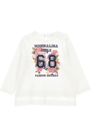 MONNALISA Maxi-Shirt aus Baumwolle mit Strass