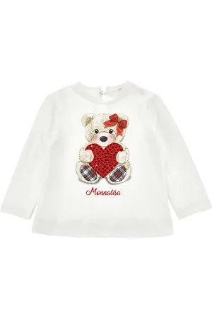 MONNALISA T-Shirt mit Teddybär und Strass