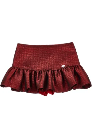 MONNALISA Kurzer Rock aus Jacquard mit Hahnentrittmuster