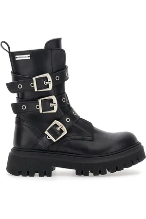 MONNALISA Biker-Schuhe aus Leder mit Schnallen