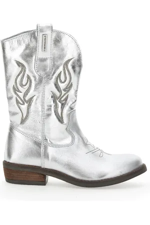 MONNALISA Westernstiefel aus Metallic-Leder