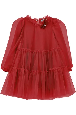 MONNALISA Kleid aus Seidentüll mit Volants