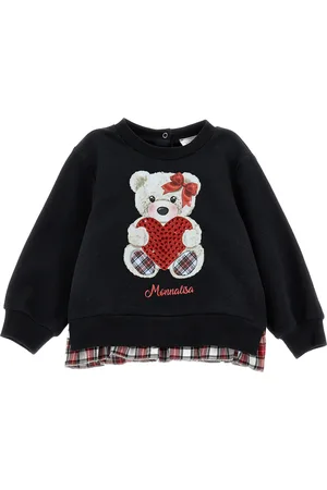 MONNALISA Teddybären-Sweatshirt mit Strass