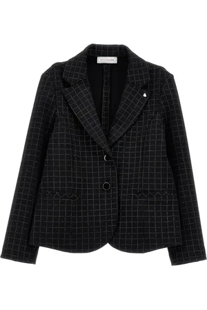 MONNALISA Karojacke aus Punto-Milano-Gewebe mit Glitzer