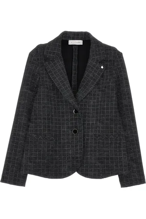 MONNALISA Karojacke aus Punto-Milano-Gewebe mit Glitzer