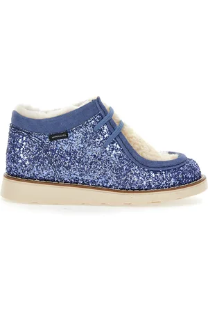 MONNALISA Schnürschuhe mit Strass und Schaffell