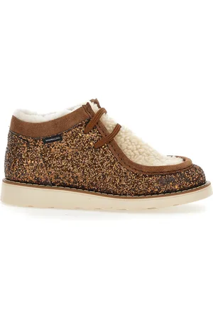 MONNALISA Schnürschuhe mit Strass und Schaffell