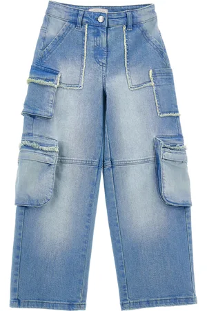 MONNALISA Ausgefranste Cargo-Jeans