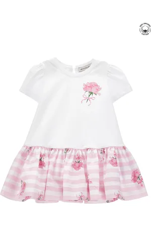 MONNALISA Kleid aus Bio-Baumwolle mit niedriger Taille