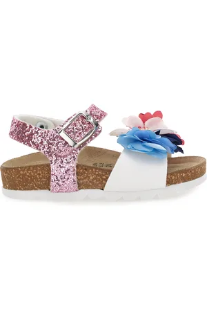 MONNALISA Sandale mit Glitzerstrauß