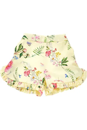 MONNALISA Kurze Satinette-Hose mit floralem Muster